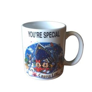 Vintage Disney Cruise Line Coffee Mug Autograph Mug